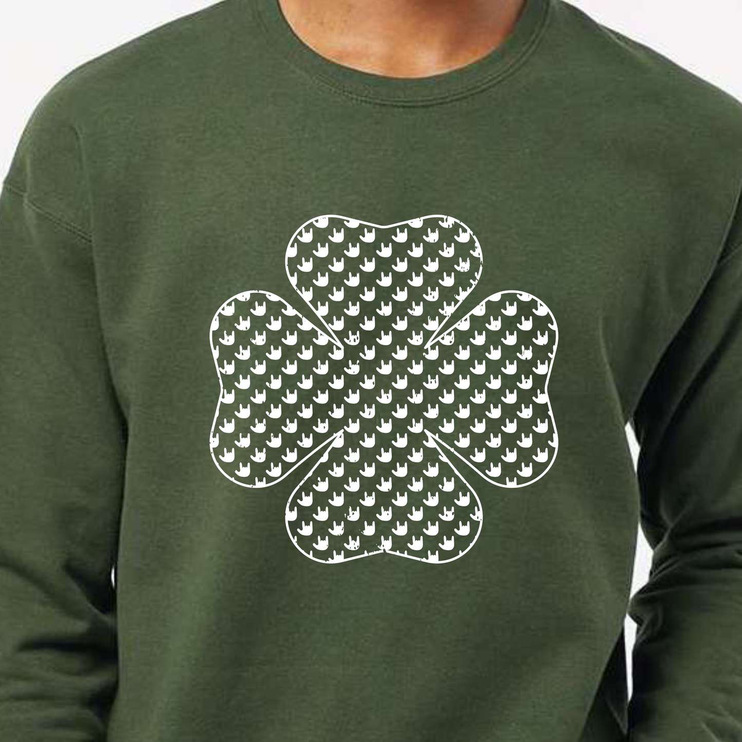 Crew Sweatshirt - Clovers w/ Checkers - Two print options