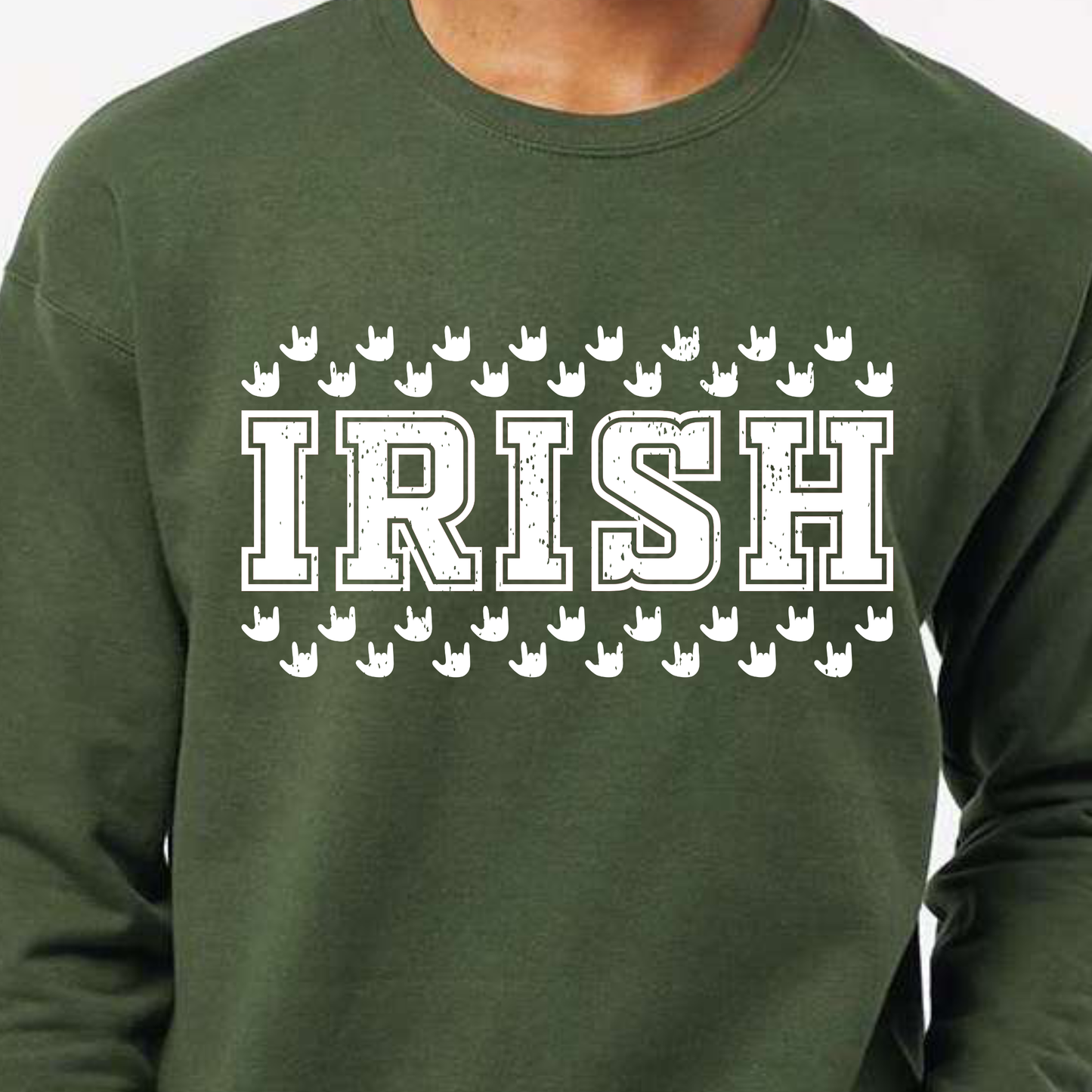 Crew Sweatshirt IRISH w/ Checkers - Two print options